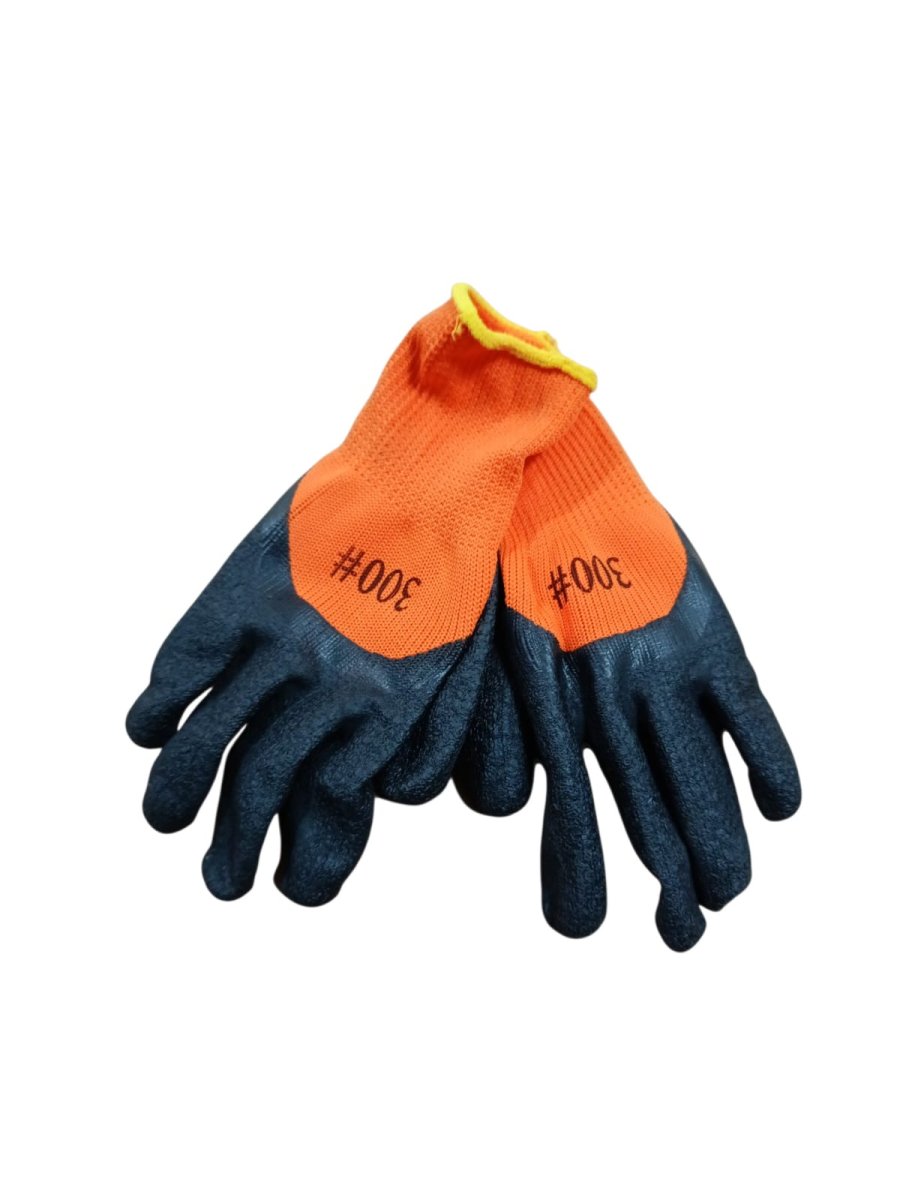 كفوف عمل برتقالي واسود